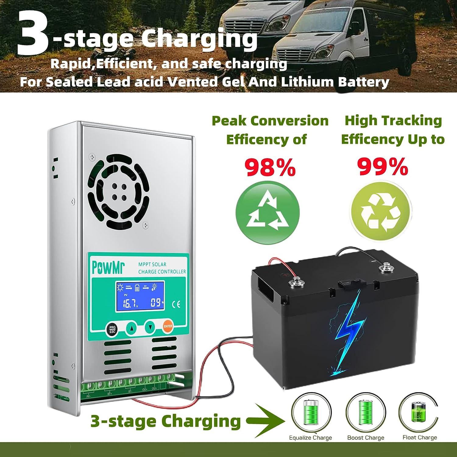 PowMr MPPT 60A Solar Charge Co - Drone Solar Charger avis et prix