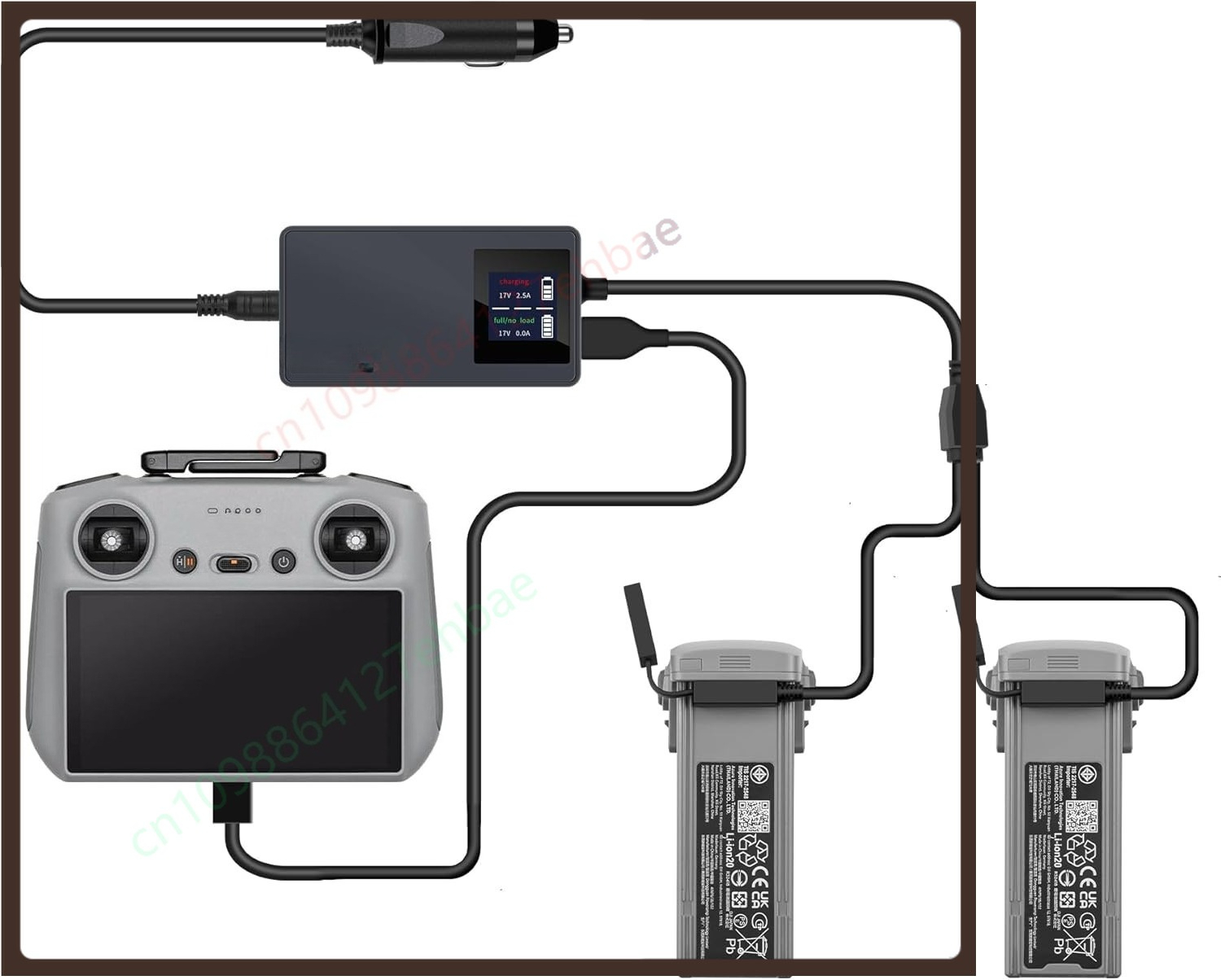 LCD battery car charger for DJ - Drone Charging Hub avis et prix