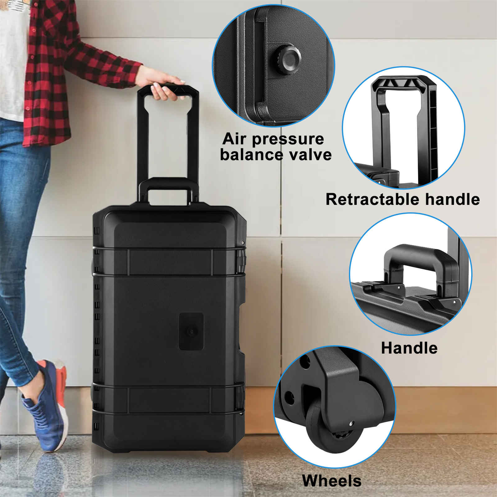 Rolling Camera Case, Portable  - Drone Hard Shell Case avis et prix