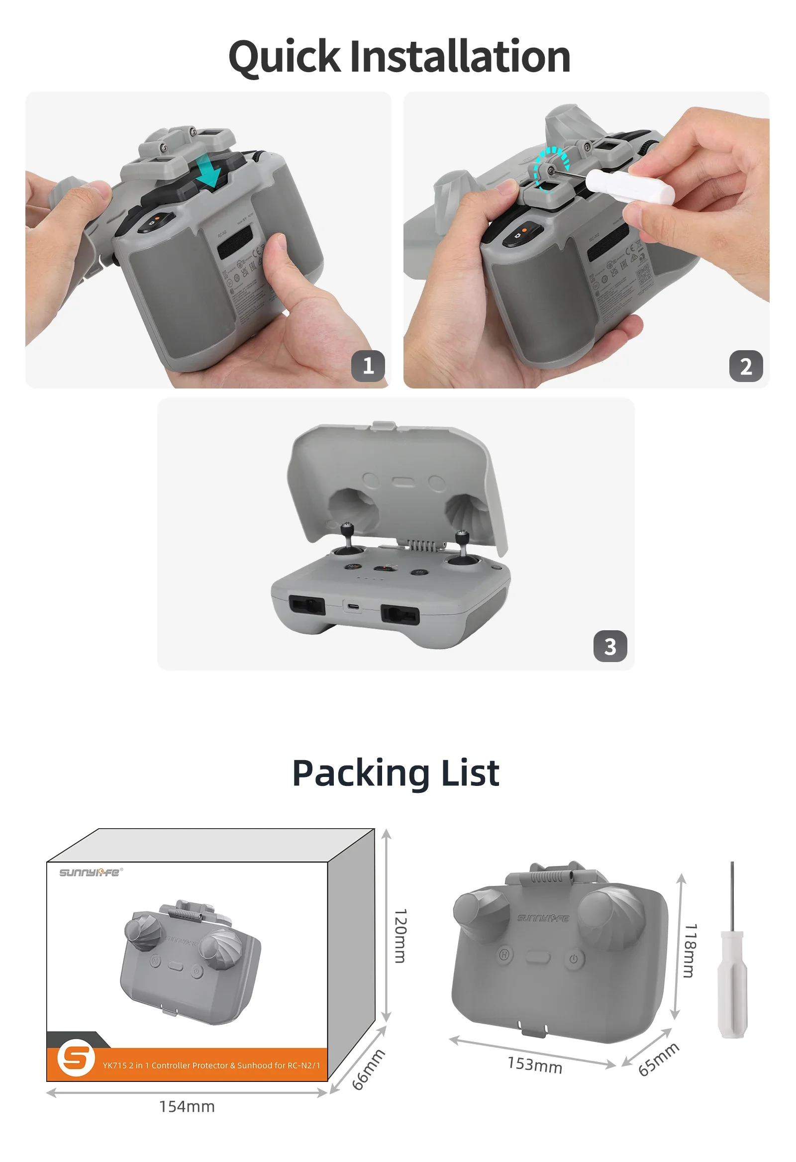 2 in 1 Controller Protector Su - Drone Joystick Cover avis et prix