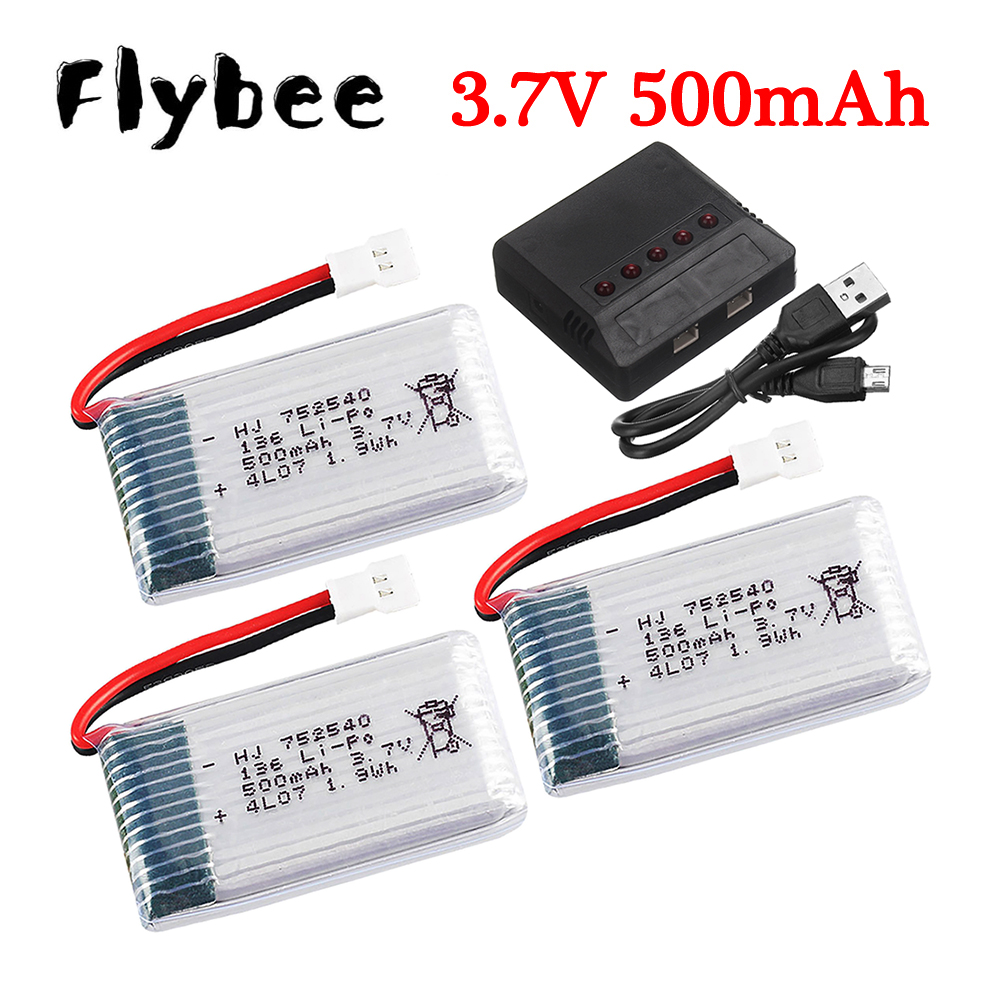3.7V 500mAh 752540 Lipo Batter - Drone Battery Charger avis et prix