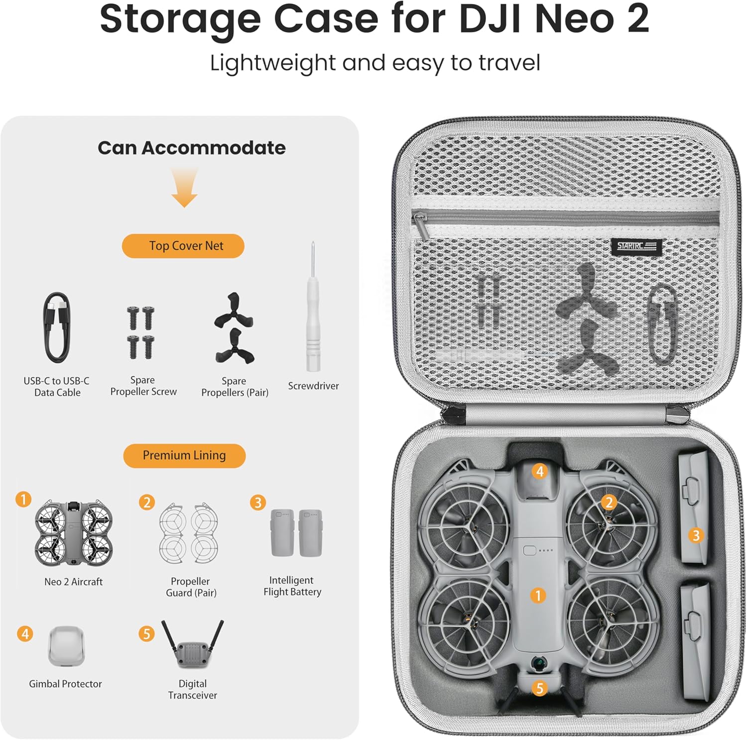 STARTRC Neo 2 Portable PU Shou - Drone Carrying Case avis et prix