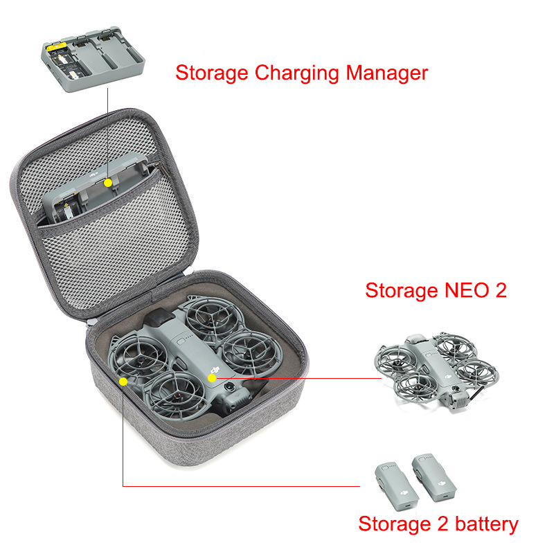 Box for DJI Neo 2 RC N3 Drone  - Drone Hard Shell Case avis et prix