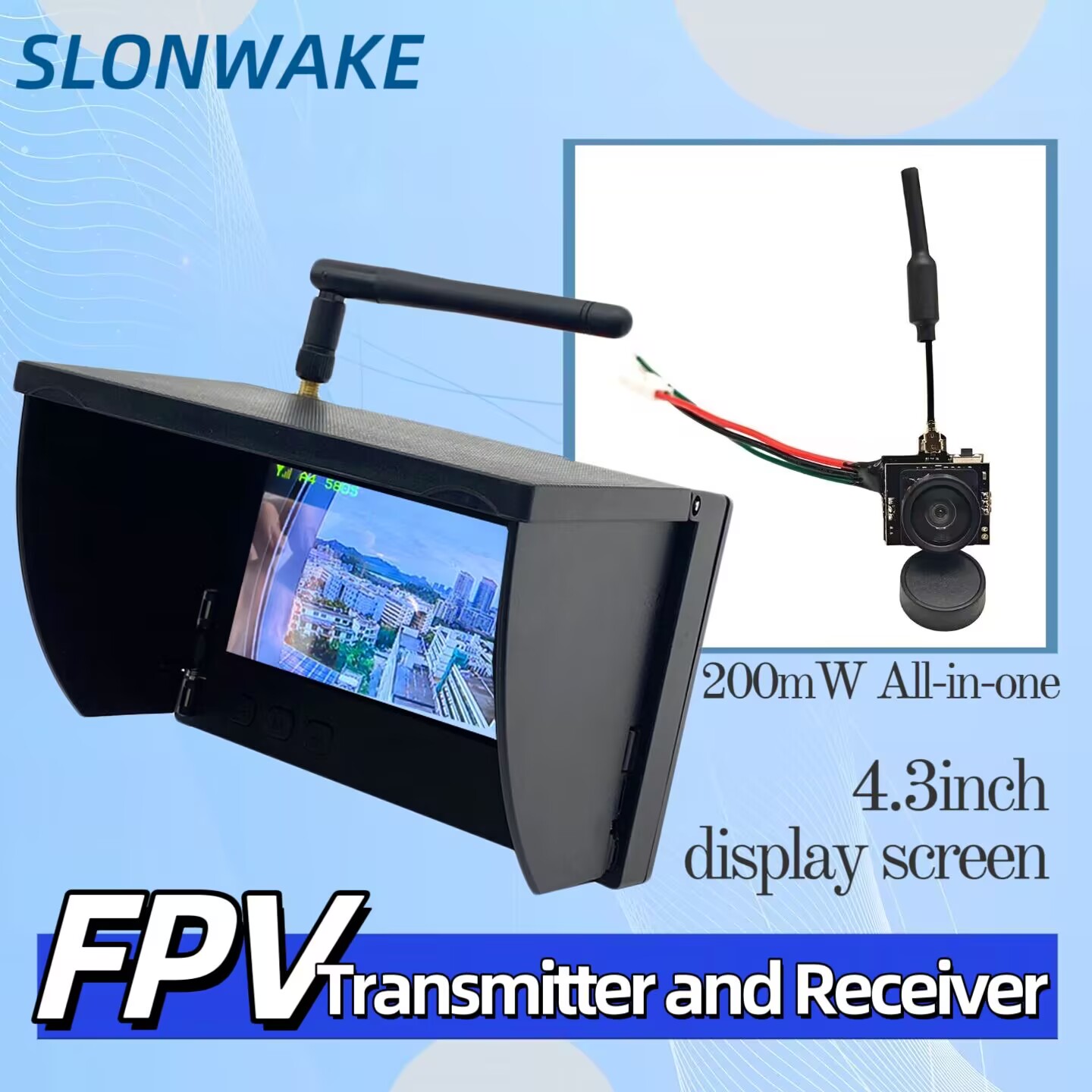 SLONWAKE 5.8G Analog Video Tra - Drone Controller Screen avis et prix