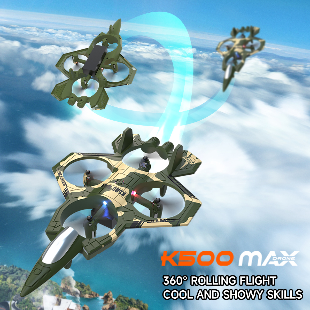 AXNEN K500 MAX RC Plane Fighte - Drone Beacon Light avis et prix