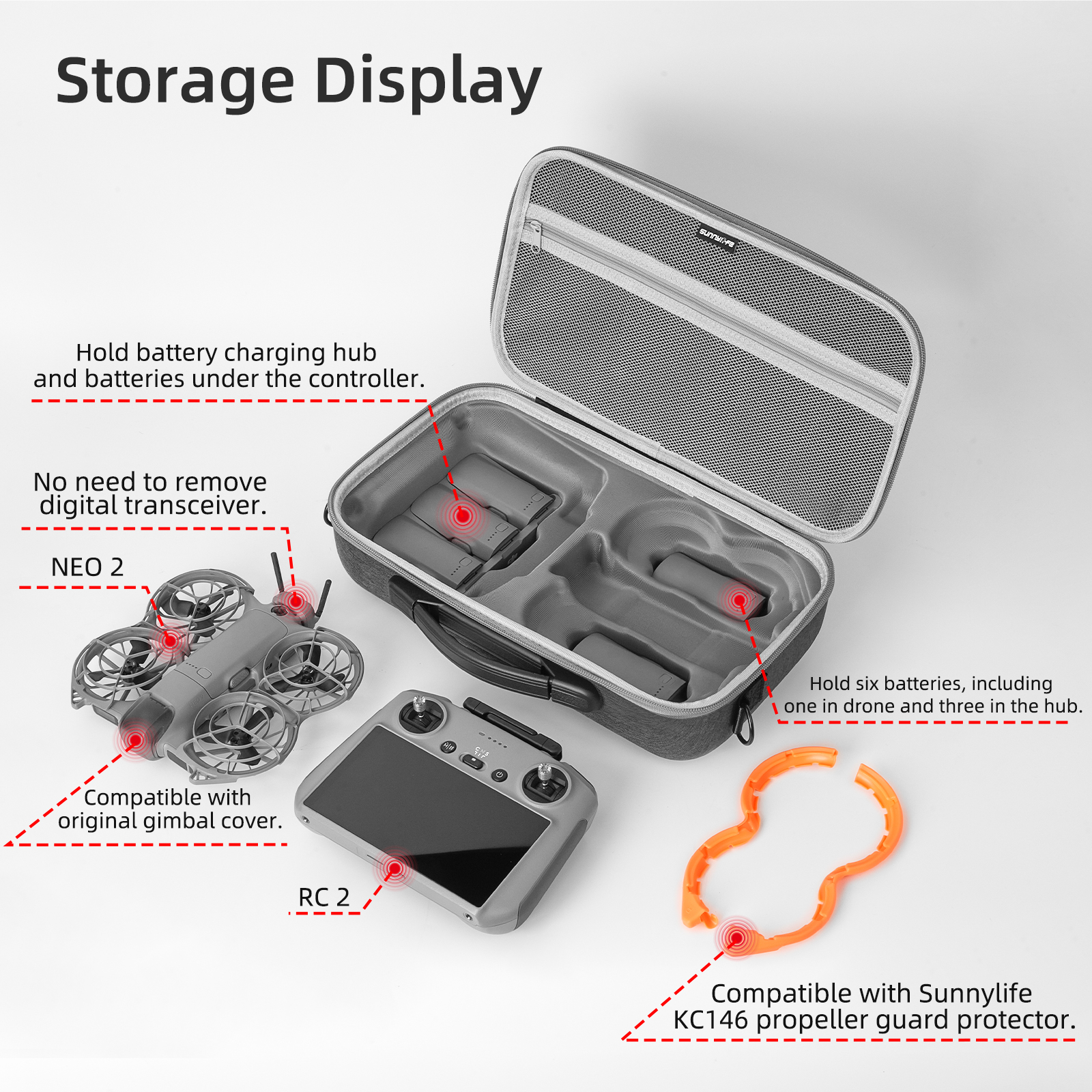 Portable Carrying Case For DJI - Drone Joystick Cover avis et prix