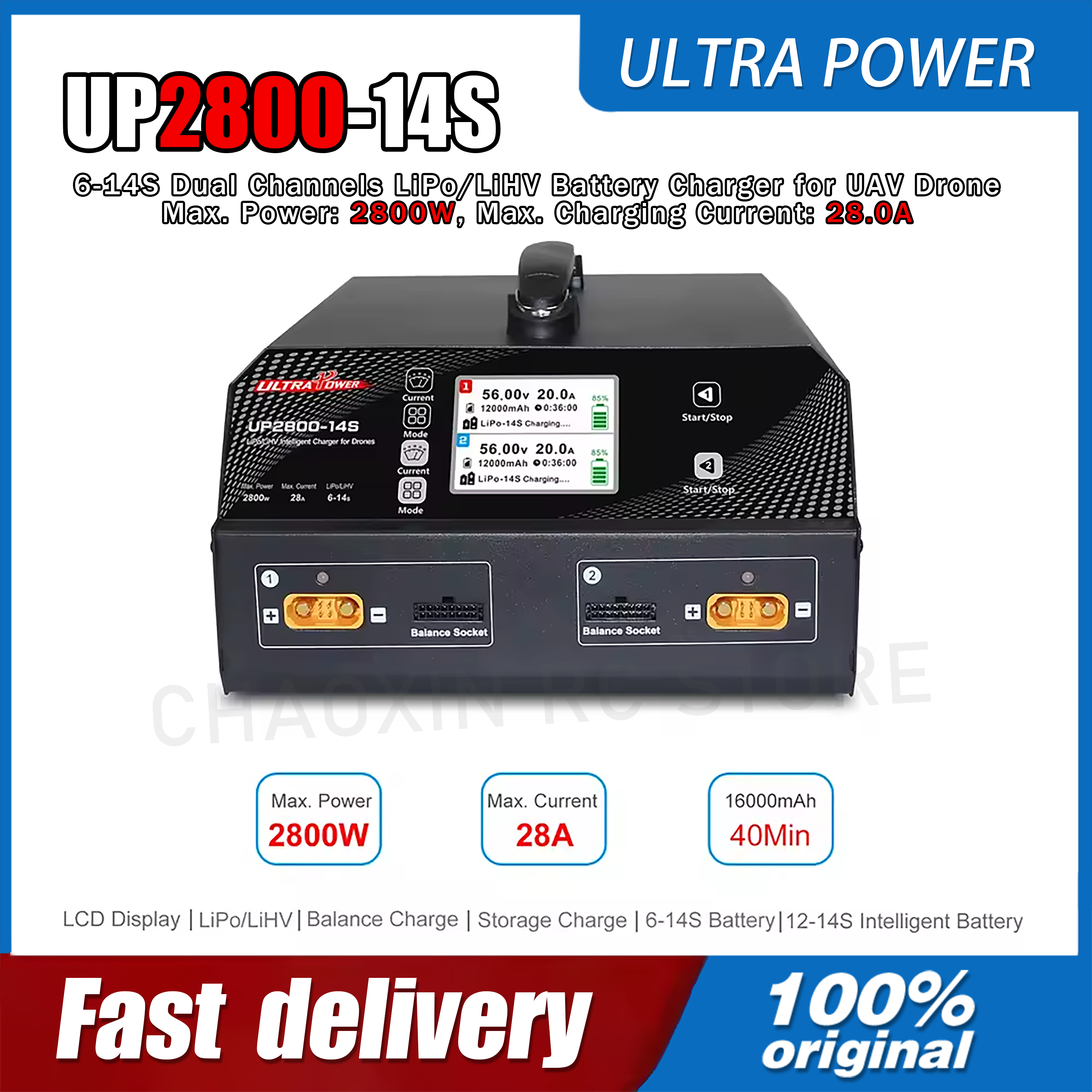 ULTRA POWER UP2800-14S 2X1400W - Drone Battery Charger avis et prix