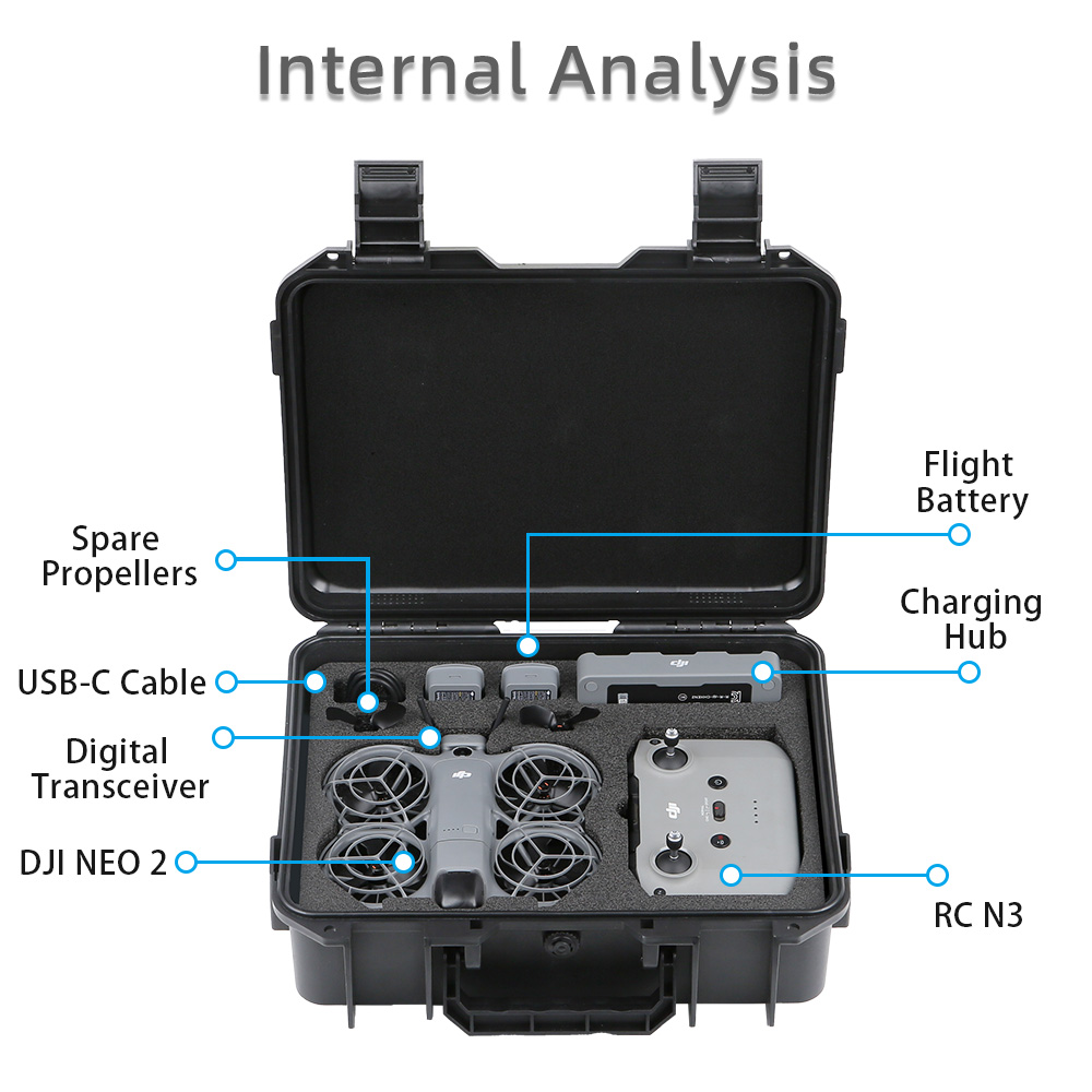 For DJI NEO 2 Case Bag Explosi - Drone Hard Shell Case avis et prix