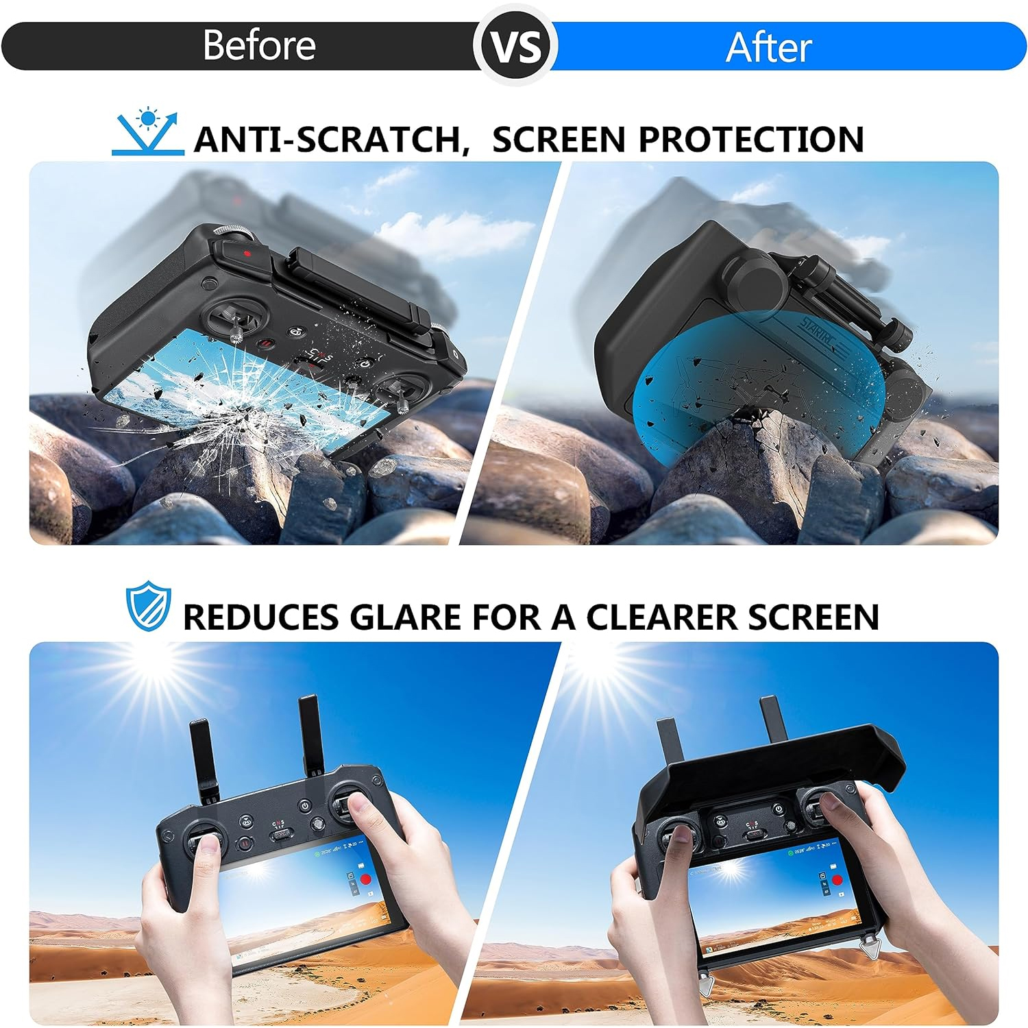 2-in-1 Sun Hood & Joystick Cov - Drone Joystick Cover avis et prix