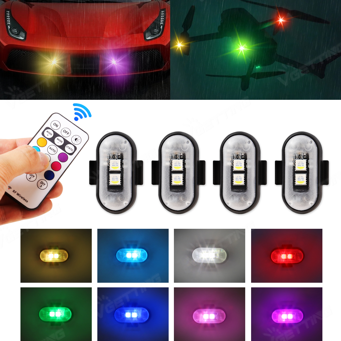4Pcs Mini Drone Strobe Light 8 - Drone Strobe Light avis et prix