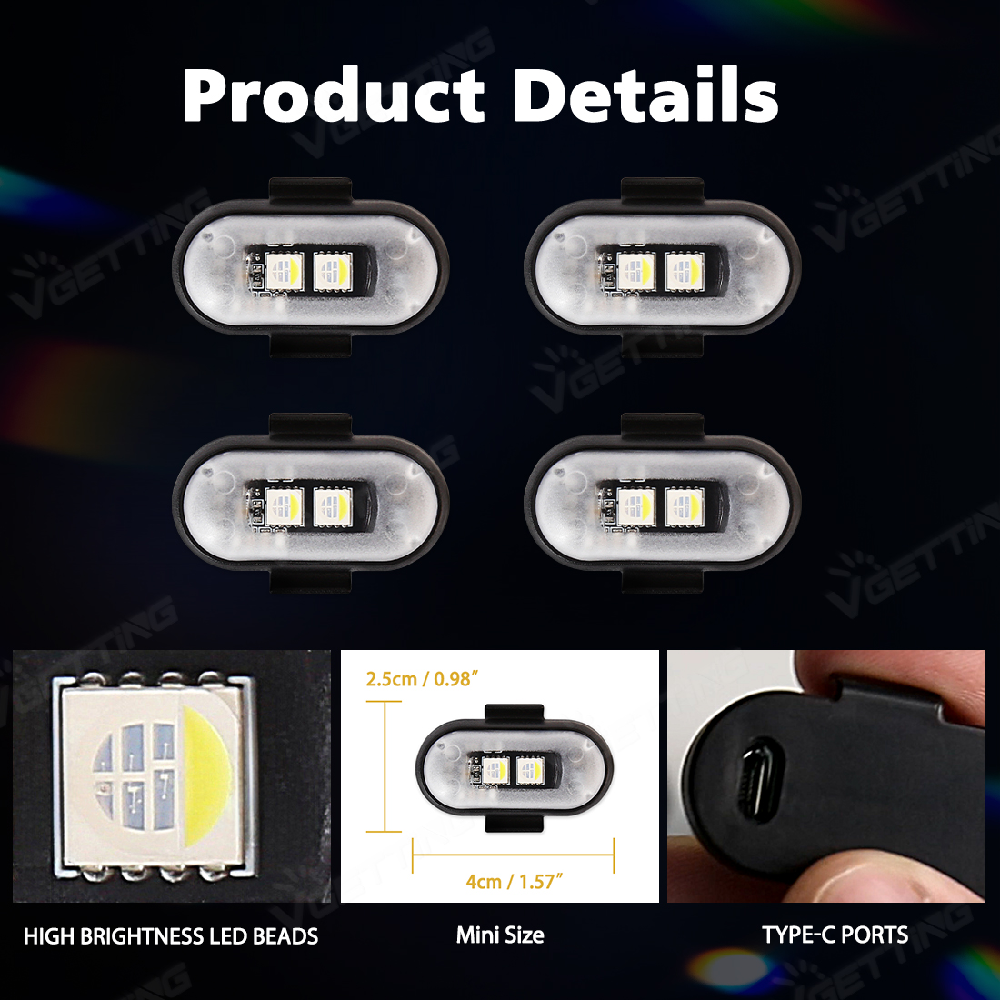 4Pcs Mini Drone Strobe Light 8 - Drone Strobe Light avis et prix