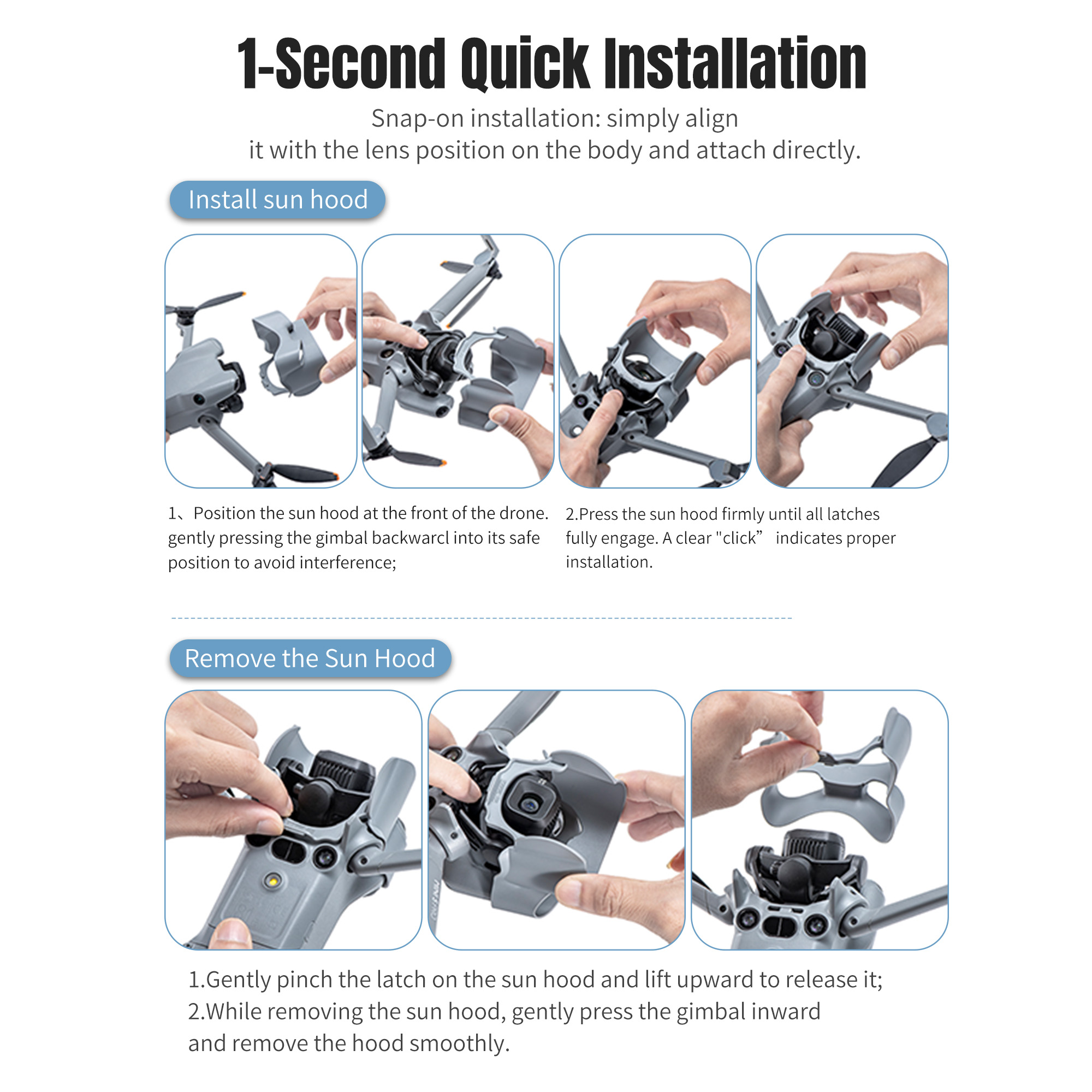 Sunshade Lens Hood For DJI Min - Drone Sun Shade avis et prix