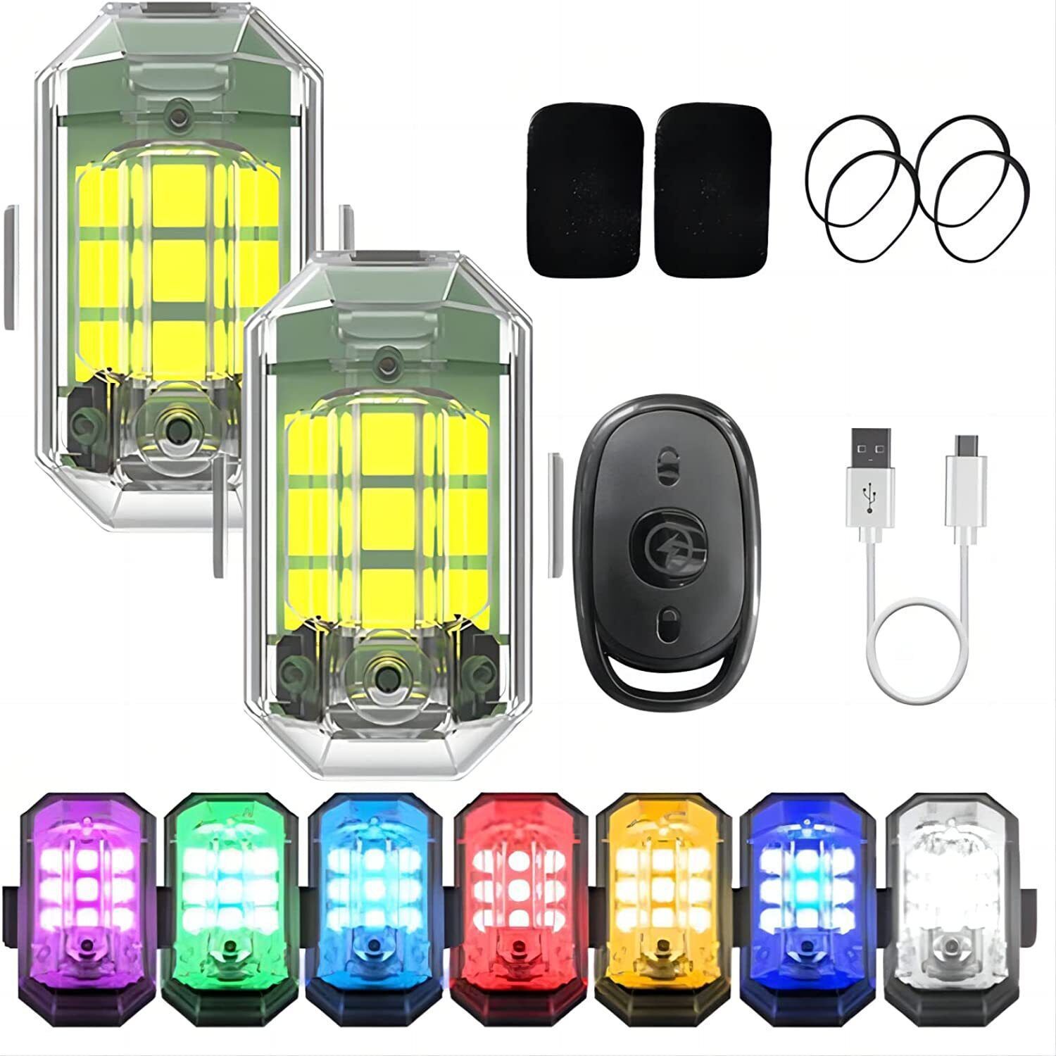 1/2/4Pc Remote Motorcycle Ligh - Drone Strobe Light avis et prix