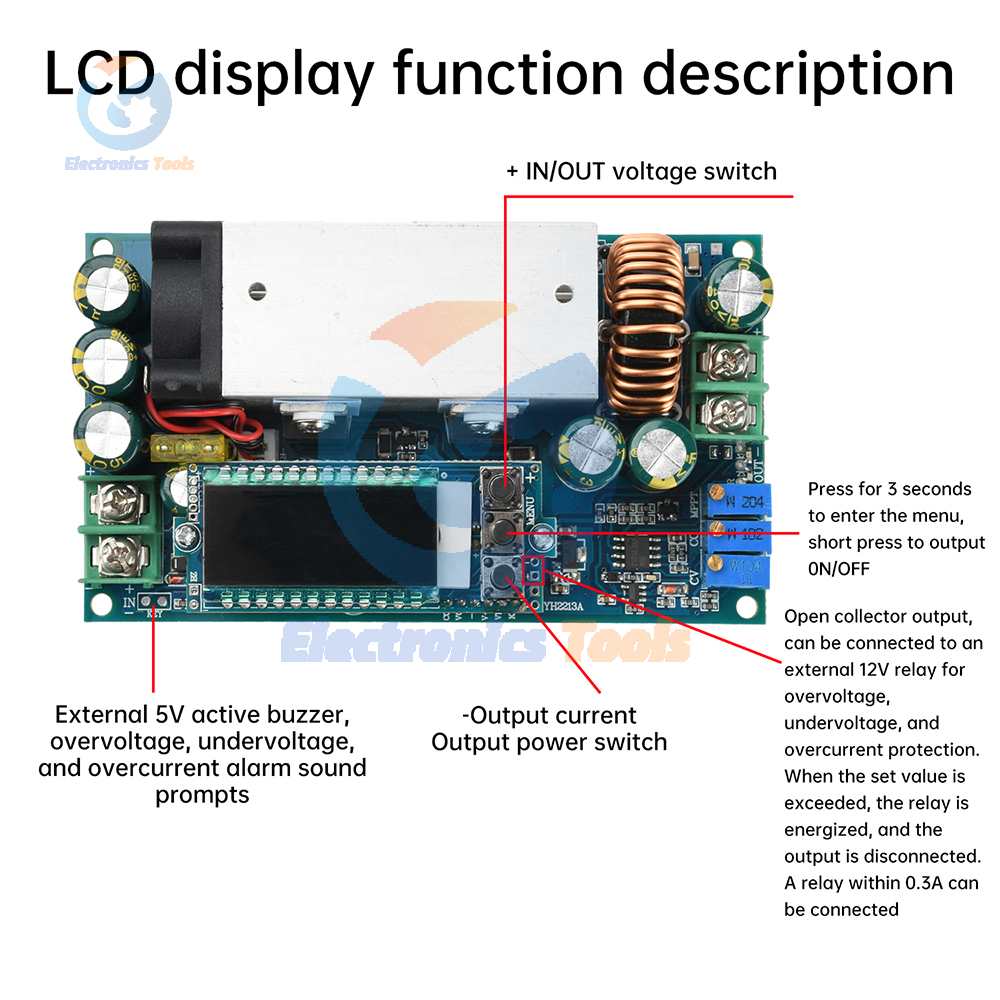 10-75V 20A Adjustable Buck Mod - Drone Solar Charger avis et prix