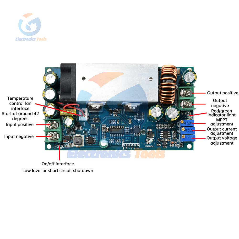 10-75V 20A Adjustable Buck Mod - Drone Solar Charger avis et prix