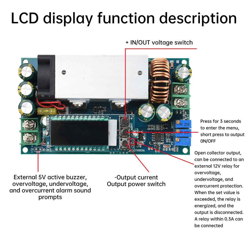 DC 10-75V 20A Adjustable Buck  - Drone Solar Charger avis et prix